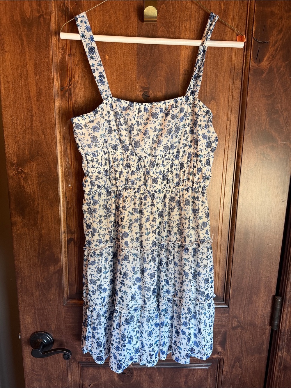 Trixxi White and Blue Floral Mini Dress